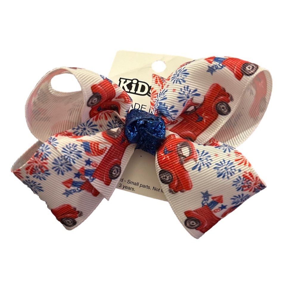 Fourth of July Red and Blue Bow